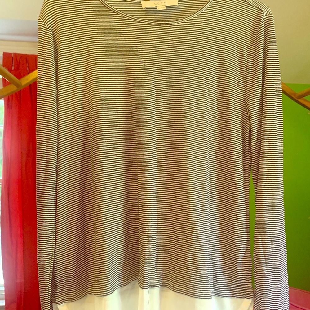 Striped LOFT long sleeved shirt